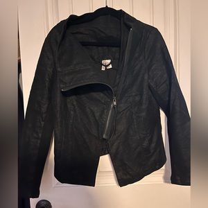 EUC faux suede moto jacket